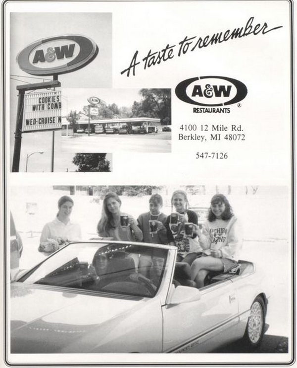 A&W Restaurant - Berkley - 4100 12 Mile Rd 1994
